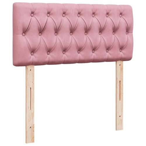 Box spring krevet s madracem ružičasti 90x190 cm baršunasti - Ružičasta 90 x 190 cm Dizajn s gumbima Cijena
