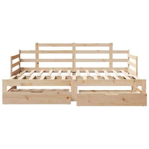 Dnevni krevet na razvlačenje s ladicama bez madraca 80x200 cm - Prirodna 80 x 200 cm Cijena