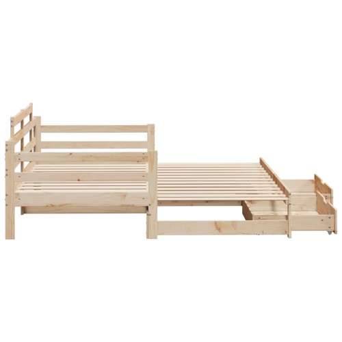 Dnevni krevet na razvlačenje s ladicama bez madraca 80x200 cm - Prirodna 80 x 200 cm Cijena