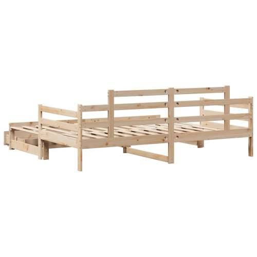 Dnevni krevet na razvlačenje s ladicama bez madraca 80x200 cm - Prirodna 80 x 200 cm Cijena