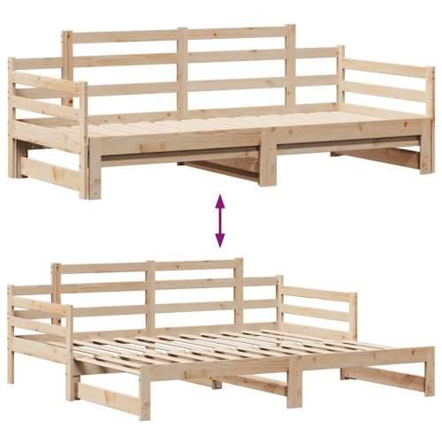 Dnevni krevet na razvlačenje s ladicama bez madraca 80x200 cm - Prirodna 80 x 200 cm Cijena