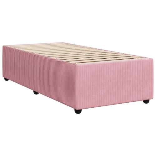 Box spring krevet s madracem ružičasti 90x190 cm baršunasti - Ružičasta 90 x 190 cm Blok s kvadratima Cijena