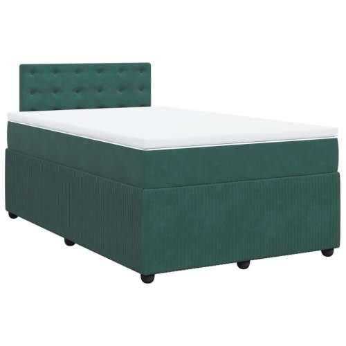 Krevet box spring s madracem tamnozeleni 120x190 cm baršunasti - Tamnozelena 120 x 190 cm gumbi Cijena