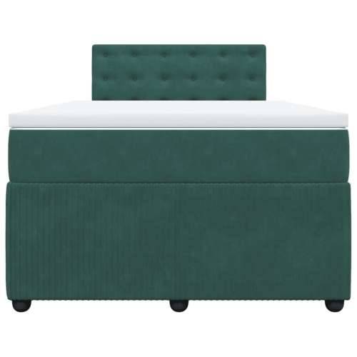 Krevet box spring s madracem tamnozeleni 120x190 cm baršunasti - Tamnozelena 120 x 190 cm gumbi Cijena