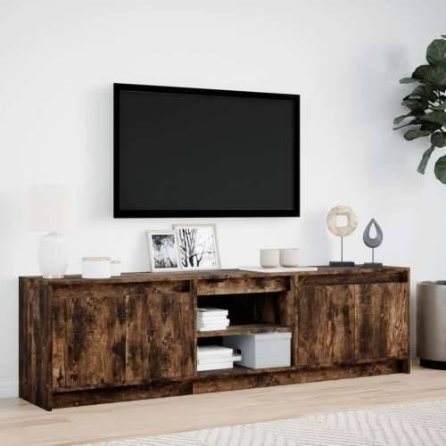 TV ormarić s LED svjetlima boja hrasta 180x34x50 cm drveni - Dimljeni hrast 1 180 cm Cijena