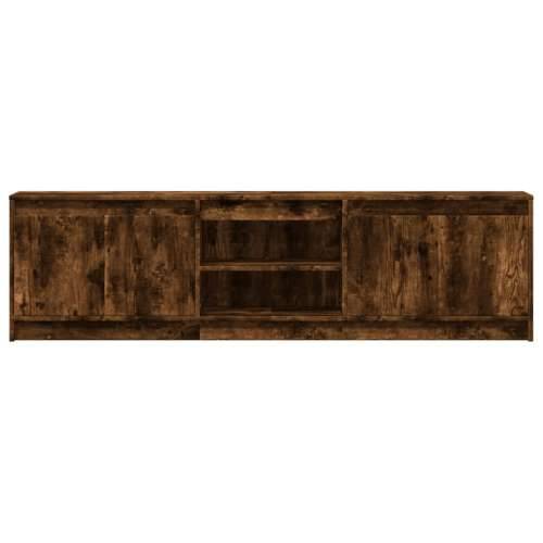 TV ormarić s LED svjetlima boja hrasta 180x34x50 cm drveni - Dimljeni hrast 1 180 cm Cijena