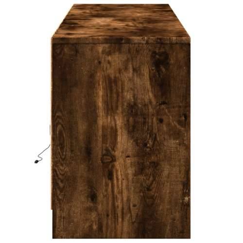 TV ormarić s LED svjetlima boja hrasta 180x34x50 cm drveni - Dimljeni hrast 1 180 cm Cijena