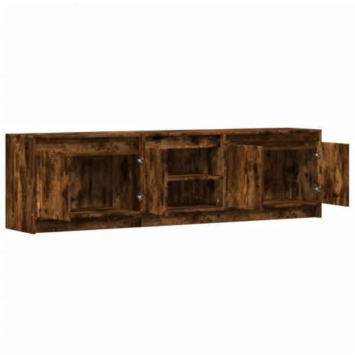 TV ormarić s LED svjetlima boja hrasta 180x34x50 cm drveni - Dimljeni hrast 1 180 cm Cijena
