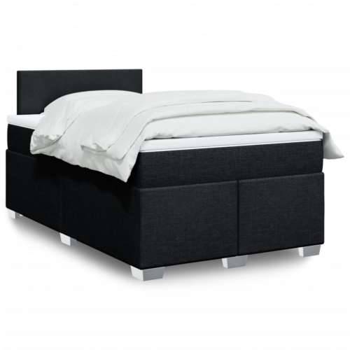 Krevet box spring s madracem crni 120 x 190 cm od tkanine - Crna 120 x 190 cm Gladak dizajn Cijena