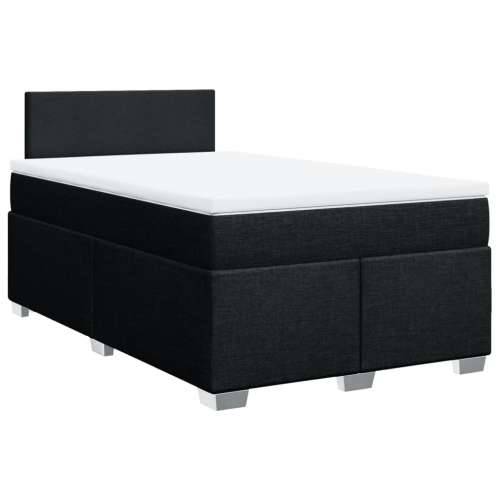Krevet box spring s madracem crni 120 x 190 cm od tkanine - Crna 120 x 190 cm Gladak dizajn Cijena