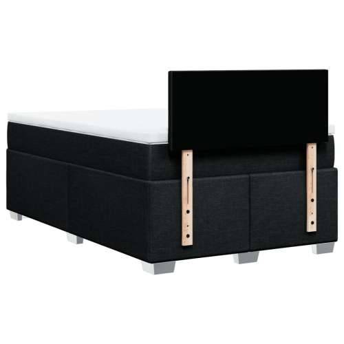 Krevet box spring s madracem crni 120 x 190 cm od tkanine - Crna 120 x 190 cm Gladak dizajn Cijena
