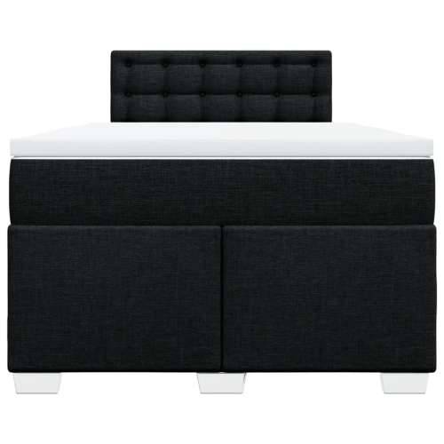 Krevet box spring s madracem crni 120 x 190 cm od tkanine - Crna 120 x 190 cm gumbi Cijena