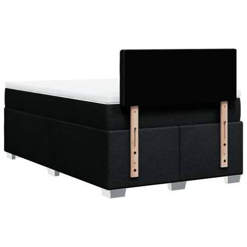 Krevet box spring s madracem crni 120 x 190 cm od tkanine - Crna 120 x 190 cm gumbi Cijena