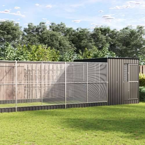 Kavez za ptice s produžetkom srebrni 1118x303x216 cm čelični - 1118 x 303 x 216 cm Cijena