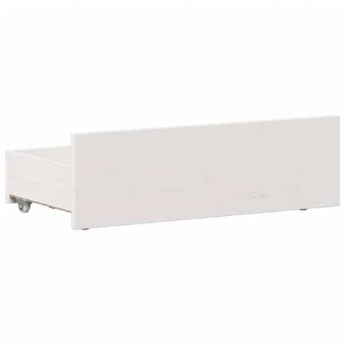 Okvir kreveta bez madraca s uzglavljem 90 x 200 cm od borovine - Bijela 90 x 200 cm Cijena