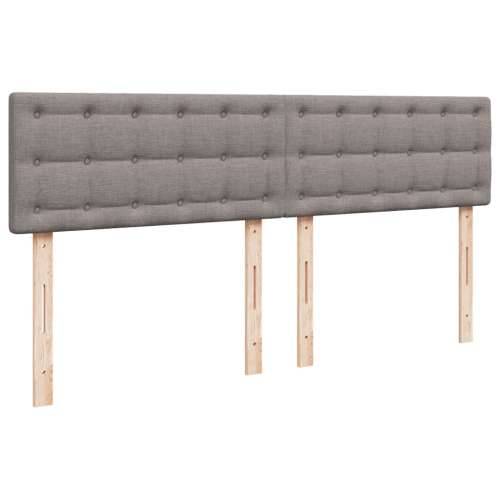 Krevet s oprugama i madracem smeđesivi 180x200 cm tkanina - Sivo-smeđa 180 x 200 cm gumbi Cijena