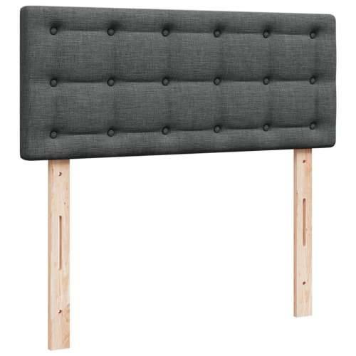 Krevet s oprugama i madracem tamnosivi 120 x 200 cm od tkanine Tamno siva 120 x 200 cm gumbi Cijena