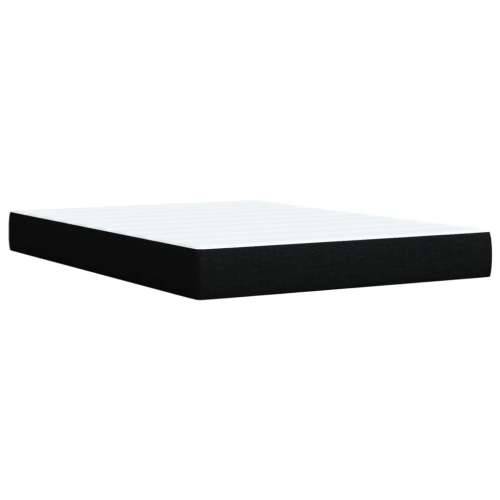 Krevet s oprugama i madracem crni 140 x 190 cm od tkanine - Crna 140 x 190 cm Blok s kvadratima Cijena