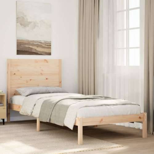 Dugi okvir kreveta bez madraca 100 x 210 cm masivno drvo - Prirodna 100 x 210 cm Cijena