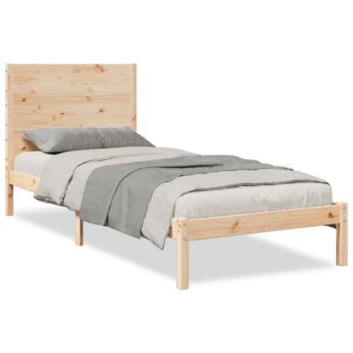 Dugi okvir kreveta bez madraca 100 x 210 cm masivno drvo - Prirodna 100 x 210 cm Cijena