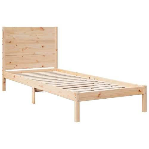 Dugi okvir kreveta bez madraca 100 x 210 cm masivno drvo - Prirodna 100 x 210 cm Cijena