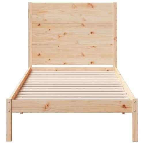 Dugi okvir kreveta bez madraca 100 x 210 cm masivno drvo - Prirodna 100 x 210 cm Cijena