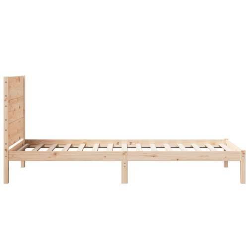 Dugi okvir kreveta bez madraca 100 x 210 cm masivno drvo - Prirodna 100 x 210 cm Cijena