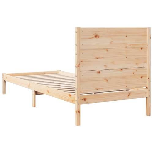 Dugi okvir kreveta bez madraca 100 x 210 cm masivno drvo - Prirodna 100 x 210 cm Cijena