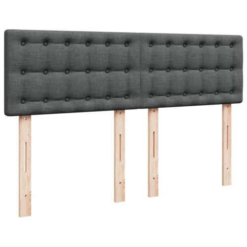Krevet s oprugama i madracem tamnosivi 140x190 cm od tkanine Tamno siva 140 x 190 cm gumbi Cijena