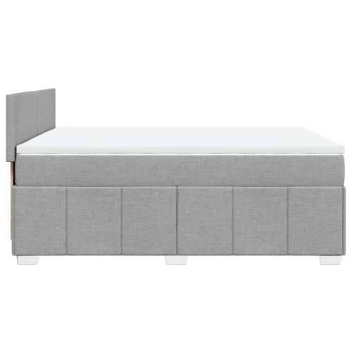 Krevet box spring s madracem svjetlosivi 140x200 cm od tkanine - Svjetlosiva 140 x 200 cm Gladak dizajn Cijena