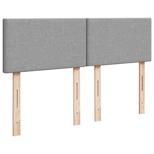 Krevet box spring s madracem svjetlosivi 140x200 cm od tkanine - Svjetlosiva 140 x 200 cm Gladak dizajn Cijena