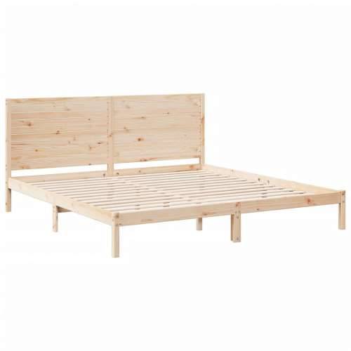 Dugi okvir kreveta bez madraca 200 x 220 cm masivno drvo - Prirodna 200 x 220 cm Cijena