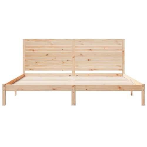 Dugi okvir kreveta bez madraca 200 x 220 cm masivno drvo - Prirodna 200 x 220 cm Cijena