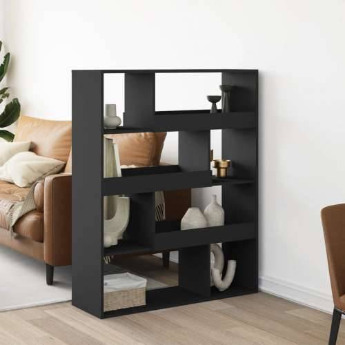 Regal za knjige crni 100 x 33 x 125,5 cm od konstruiranog drva - Crna 1 125.5 cm Cijena