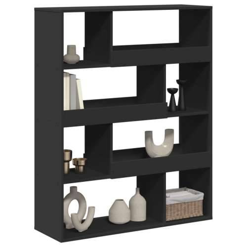 Regal za knjige crni 100 x 33 x 125,5 cm od konstruiranog drva - Crna 1 125.5 cm Cijena