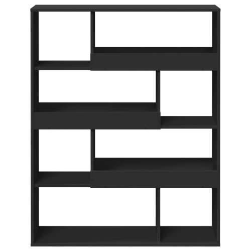 Regal za knjige crni 100 x 33 x 125,5 cm od konstruiranog drva - Crna 1 125.5 cm Cijena