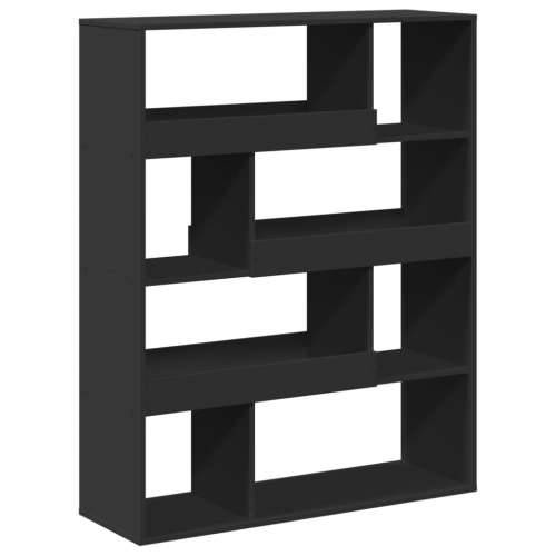 Regal za knjige crni 100 x 33 x 125,5 cm od konstruiranog drva - Crna 1 125.5 cm Cijena
