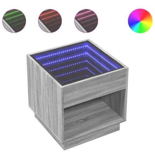 Noćni ormarić s beskonačnim LED boja hrasta 50x50x50 cm - Sivi hrast sonoma 50 x 50 x 50 cm 1 Cijena