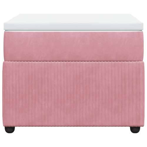 Box spring krevet s madracem ružičasti 90x190 cm baršunasti - Ružičasta 90 x 190 cm Cijena