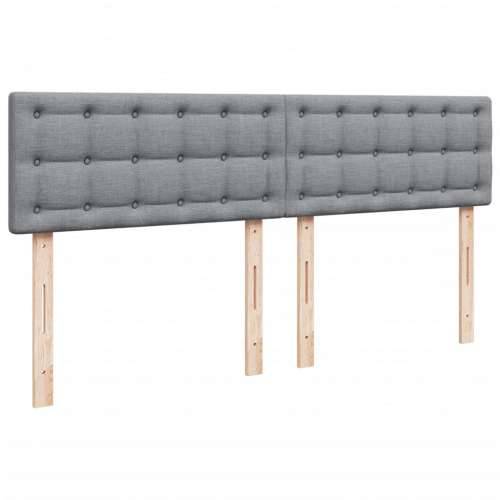Krevet s oprugama i madracem svjetlosivi 180x200 cm od tkanine - Svjetlosiva 180 x 200 cm gumbi Cijena