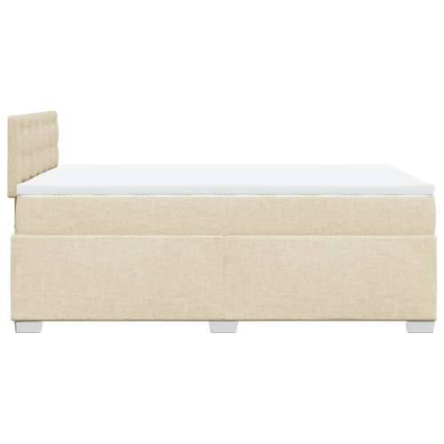 Krevet box spring s madracem krem 120 x 190 cm od tkanine - Krema 120 x 190 cm gumbi Cijena