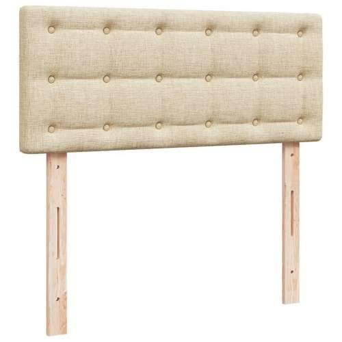 Krevet box spring s madracem krem 120 x 190 cm od tkanine - Krema 120 x 190 cm gumbi Cijena