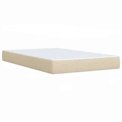 Krevet box spring s madracem krem 120 x 190 cm od tkanine - Krema 120 x 190 cm gumbi Cijena