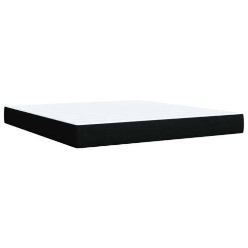 Krevet s oprugama i madracem crni 180x200 cm od tkanine Crna 180 x 200 cm gumbi Cijena