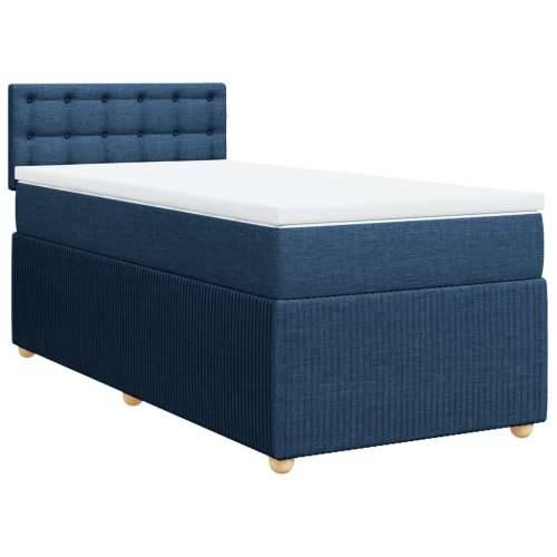 Krevet s oprugama i madracem plavi 80x200 cm od tkanine Plava 80 x 200 cm gumbi Cijena