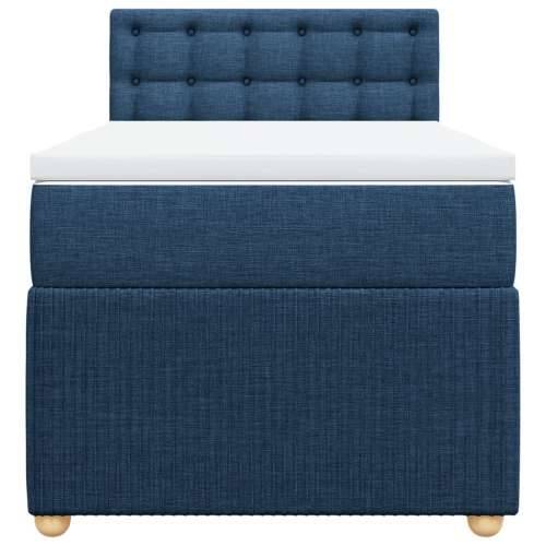 Krevet s oprugama i madracem plavi 80x200 cm od tkanine Plava 80 x 200 cm gumbi Cijena
