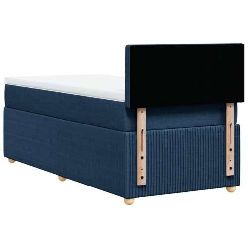 Krevet s oprugama i madracem plavi 80x200 cm od tkanine Plava 80 x 200 cm gumbi Cijena