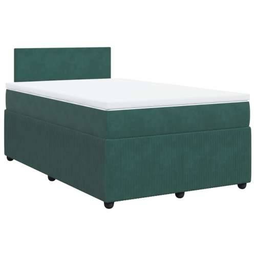 Box spring krevet s madracem tamnozeleni 120x200 cm baršunasti - Tamnozelena 120 x 200 cm Gladak dizajn Cijena