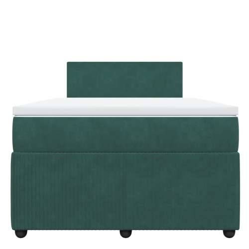 Box spring krevet s madracem tamnozeleni 120x200 cm baršunasti - Tamnozelena 120 x 200 cm Gladak dizajn Cijena