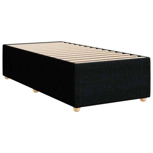Krevet s oprugama i madracem crni 90x200 cm od tkanine - Crna 90 x 200 cm Gladak dizajn Cijena